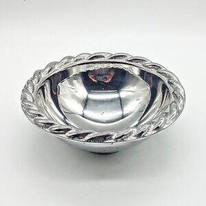 Mariposa Silver Aluminum Holloware Swizzle Sauce Dish